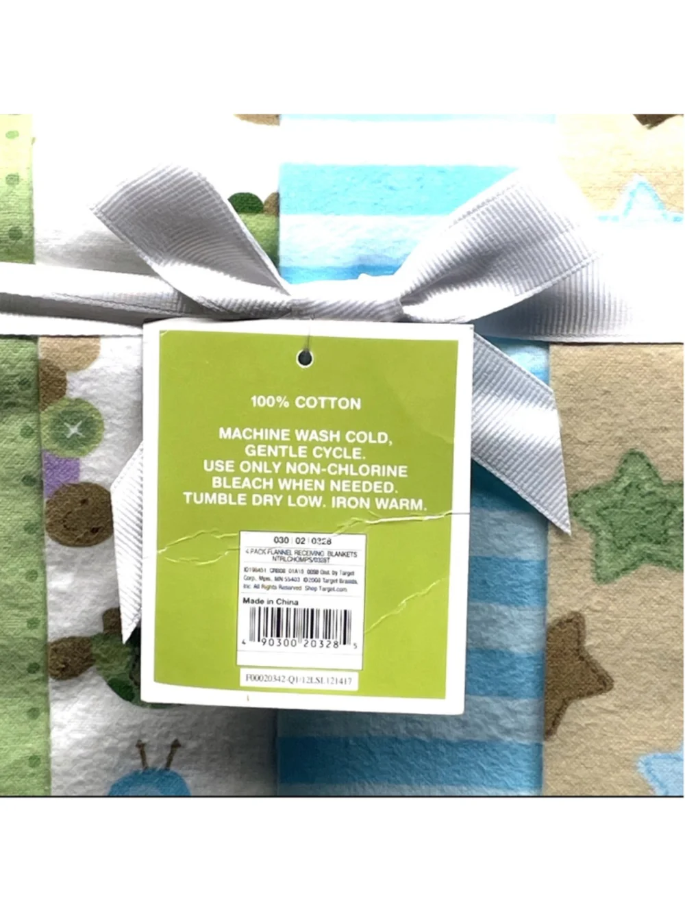 Circo Natural Chomps Flannel Baby Receiving Blankets Retired Pack of 4 NEW